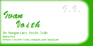 ivan voith business card